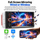7-inch car MP5 player with full-screen mirroring on display and front ports
