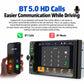 Car MP5 player head unit with touchscreen keypad for hands-free calling