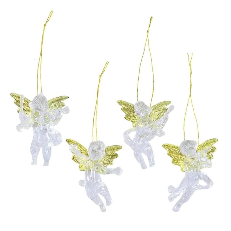 4 PCS/Pack Christmas Angel Pendant