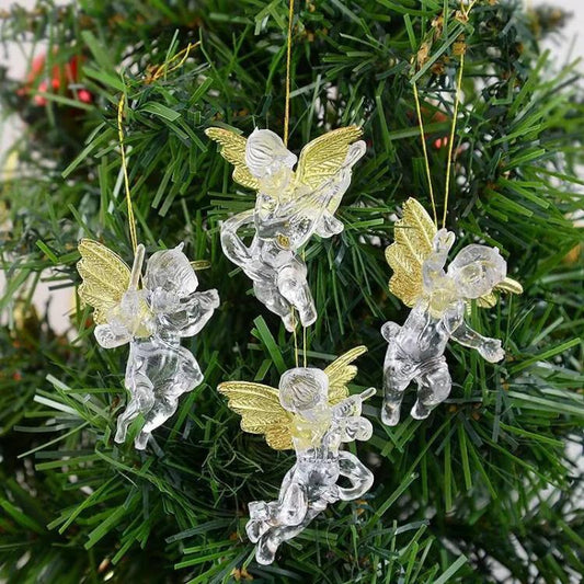 4 PCS/Pack Christmas Angel Pendant