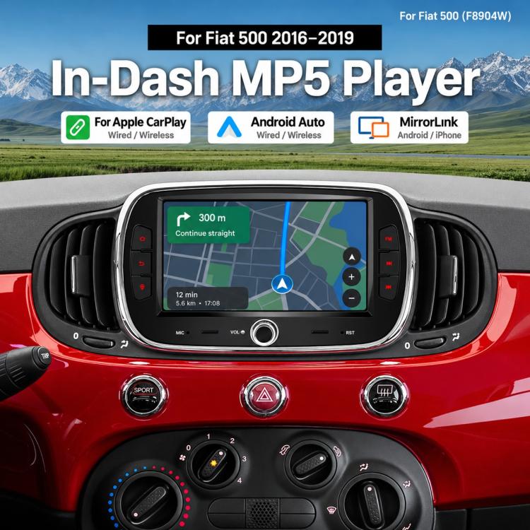 Car MP5 player in-dash touchscreen head unit with navigation-style display
