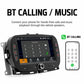 Car MP5 player head unit with dial keypad screen and phone call/music layout