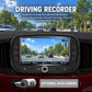 Car MP5 player head unit with driving recorder style screen and REC indicator