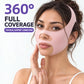 Pink lifting mask with full-face coverage and circular mouth opening