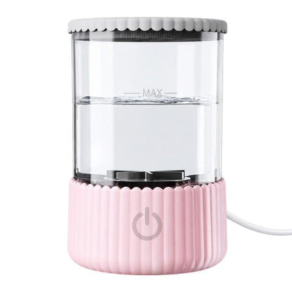 Electrical Makeup Tool Cleaner Brush Cleaning Organizer, ABS Material Pink, ABS Material Blue
