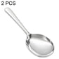 LsCook 2 PCS / Pack Short Handle 410 Stainless Steel Multifunctional Soup Spoon, Slotted Spoon, Round Spoon