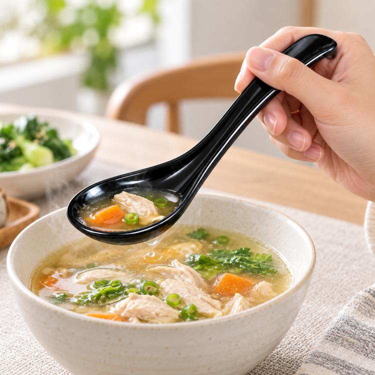 LsCook 2 PCS / Pack Long-handled Spoon Ramen Spoon