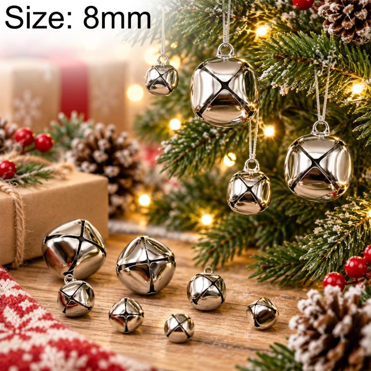 Christmas Trees Metal Cross Jingle Bell Charms, 200 PCS/Pack 6mm, 200 PCS/Pack 8mm, 100 PCS/Pack 10mm, 100 PCS/Pack 12mm, 100 PCS/Pack 13mm, 100 PCS/Pack 15mm, 100 PCS/Pack 18mm, 100 PCS/Pack 20mm, 100 PCS/Pack 25mm, 100 PCS/Pack 27mm, 100 PCS/Pack 30m...