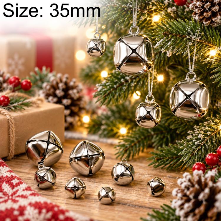 Christmas Trees Metal Cross Jingle Bell Charms, 200 PCS/Pack 6mm, 200 PCS/Pack 8mm, 100 PCS/Pack 10mm, 100 PCS/Pack 12mm, 100 PCS/Pack 13mm, 100 PCS/Pack 15mm, 100 PCS/Pack 18mm, 100 PCS/Pack 20mm, 100 PCS/Pack 25mm, 100 PCS/Pack 27mm, 100 PCS/Pack 30m...