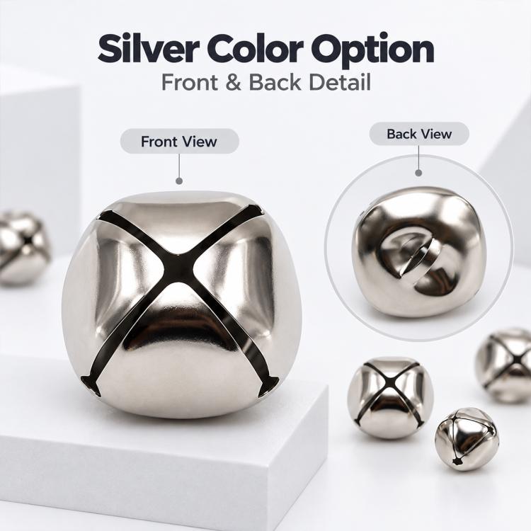 Christmas Trees Metal Cross Jingle Bell Charms, 200 PCS/Pack 6mm, 200 PCS/Pack 8mm, 100 PCS/Pack 10mm, 100 PCS/Pack 12mm, 100 PCS/Pack 13mm, 100 PCS/Pack 15mm, 100 PCS/Pack 18mm, 100 PCS/Pack 20mm, 100 PCS/Pack 25mm, 100 PCS/Pack 27mm, 100 PCS/Pack 30m...
