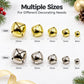 Christmas Trees Metal Cross Jingle Bell Charms, 200 PCS/Pack 6mm, 200 PCS/Pack 8mm, 100 PCS/Pack 10mm, 100 PCS/Pack 12mm, 100 PCS/Pack 13mm, 100 PCS/Pack 15mm, 100 PCS/Pack 18mm, 100 PCS/Pack 20mm, 100 PCS/Pack 25mm, 100 PCS/Pack 27mm, 100 PCS/Pack 30m...