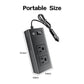 Compact car power inverter with two AC outlets and LED digital display, includes car cord