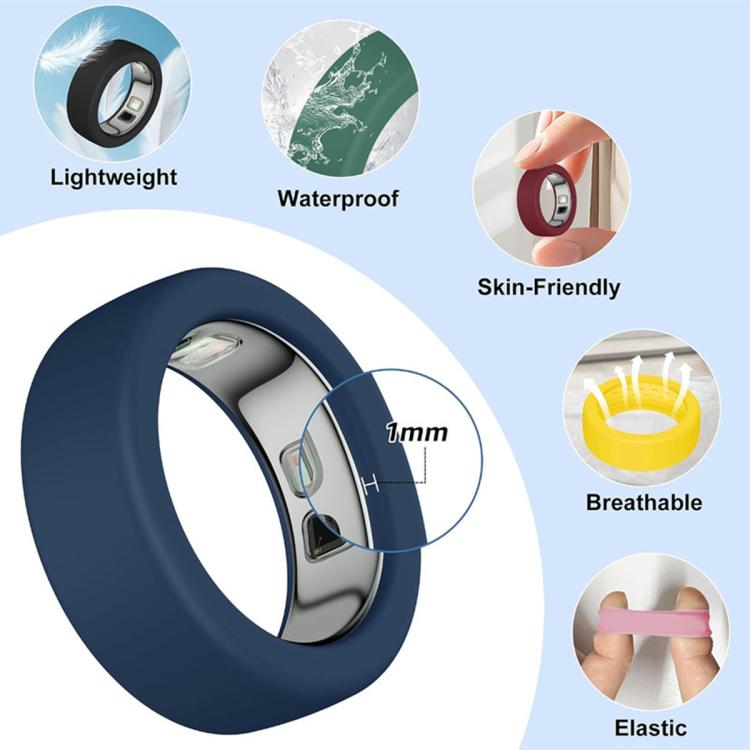 XDcase 10 PCS/Pack For Oura Ring 5 Silicone Protective Case, S 6-9, M 10-13