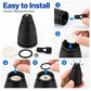 Pressure washer turbo nozzle replacement set: black cone head, O-ring, seal, and adapter