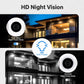 White HD night-vision security camera with circular lens housing
