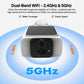 Outdoor dual-band WiFi security camera with 2.4GHz and 5GHz wireless support
