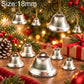 Silver metal open bell trumpet bells with hanging loops, 18mm size