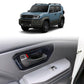 Car inside door handle protective frame, carbon fiber style with red accent