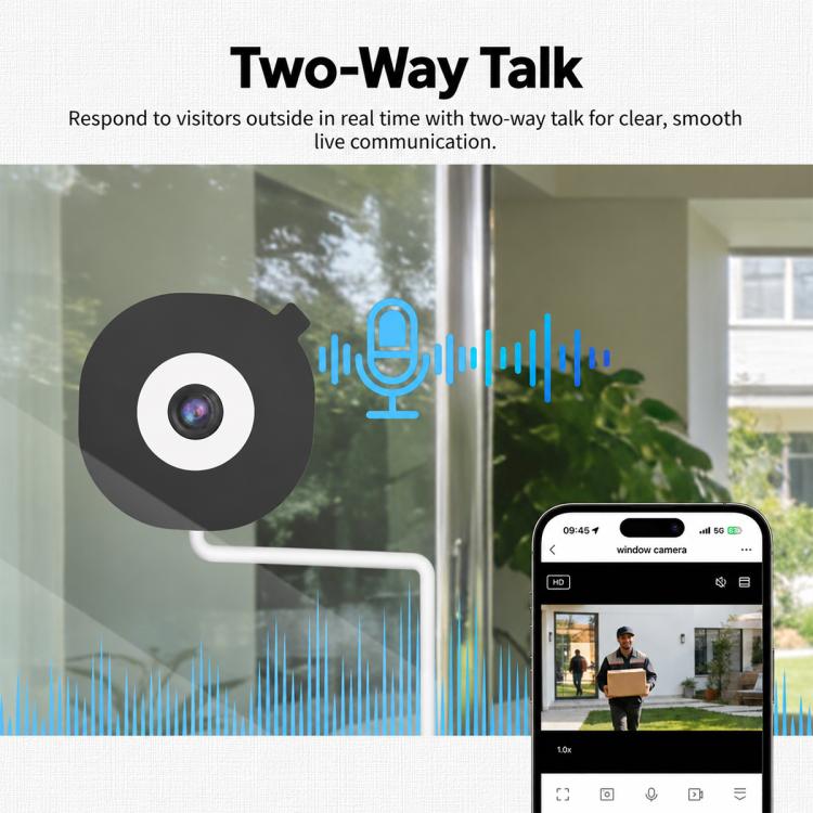 WCM-W40 3MP Glass Mounted Smart WiFi Security Camera, WCM-W40