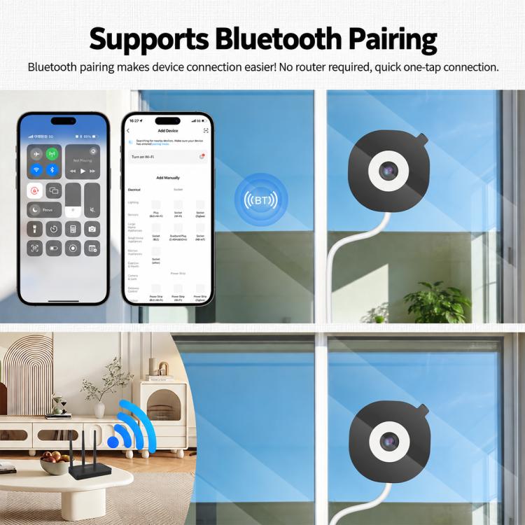 WCM-W40 3MP Glass Mounted Smart WiFi Security Camera, WCM-W40
