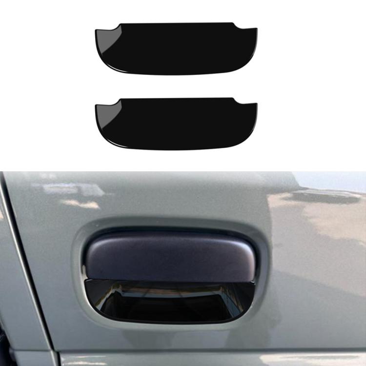 Car door handle protective cover set, matte black finish, pair pieces