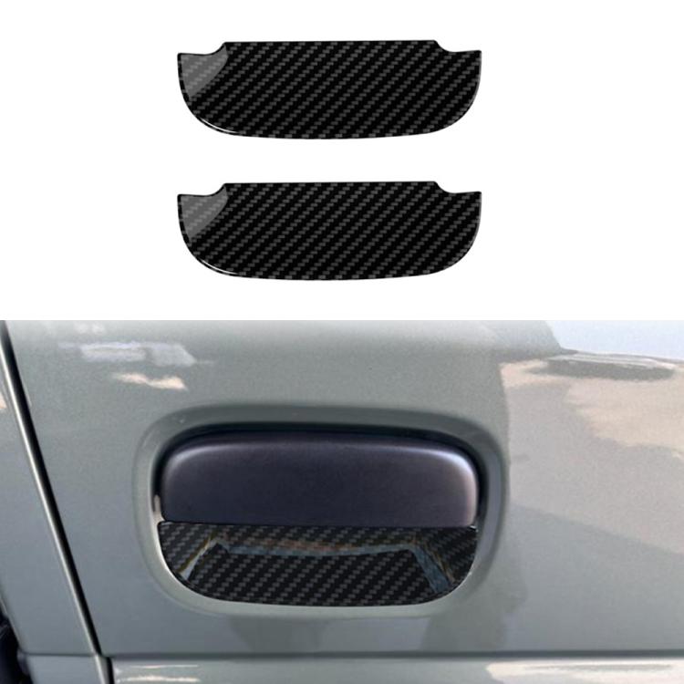 Car door handle protective cover set, carbon fiber pattern finish, pair pieces