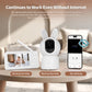 White baby monitor camera and screen, continues working without internet connection