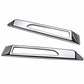 Chrome fog light trim bezels for front bumper, long bar style with cutout