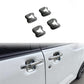 Electroplated mirror door handle cup trim, four-piece chrome-look exterior covers