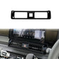 Car air vent trim sticker, black frame strip with center square cutout