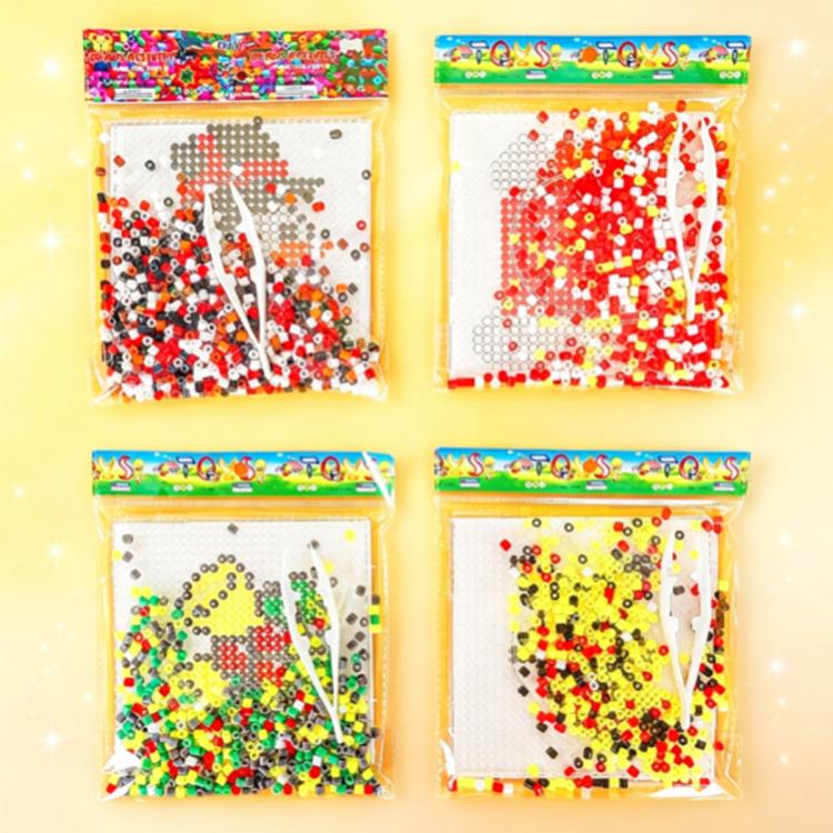 Christmas fuse bead set in assorted color bags with pattern sheets