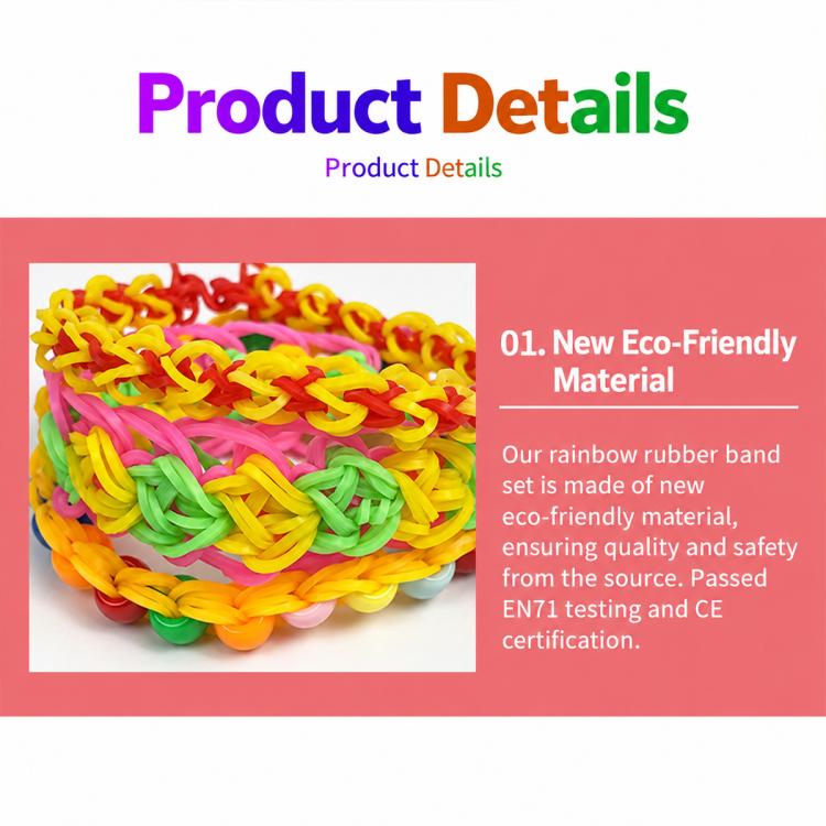 600 PCS/Pack DIY Rubber Band Bracelet Making Kit