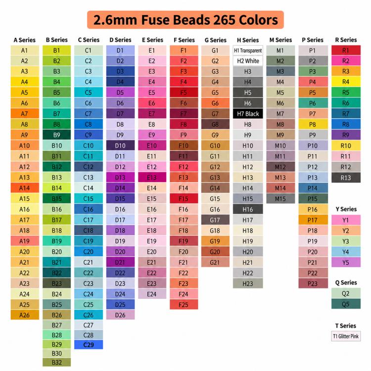 250g/Pack 2.6mm Fuse Beads 3D Puzzle DIY Refill Pack Approx. 23,000 PCS