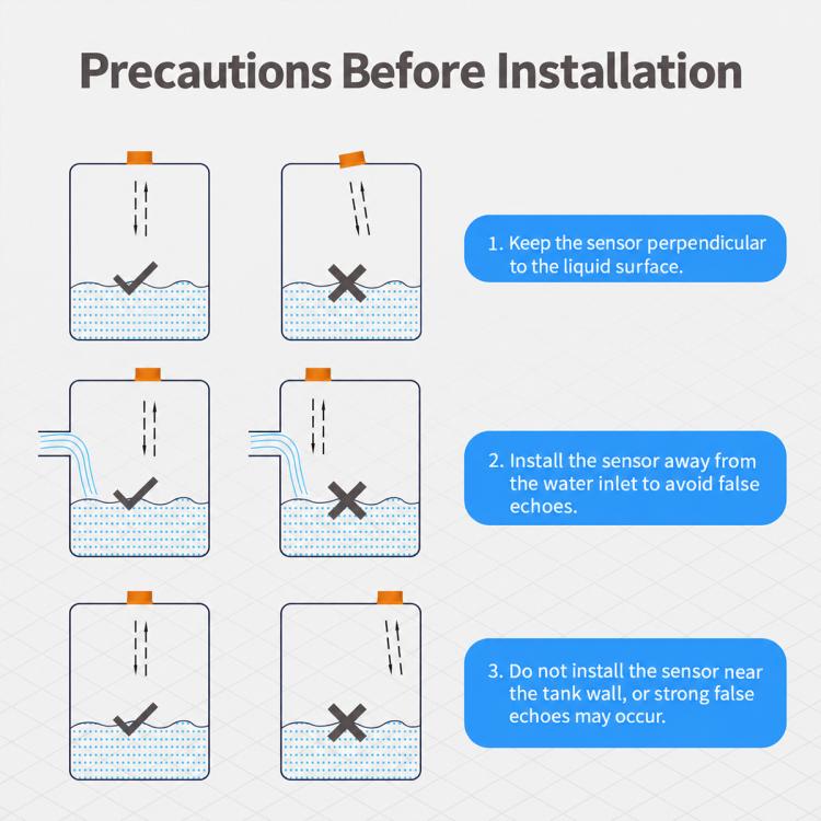 IP65 Waterproof Smart Liquid Level Sensor, EU Plug