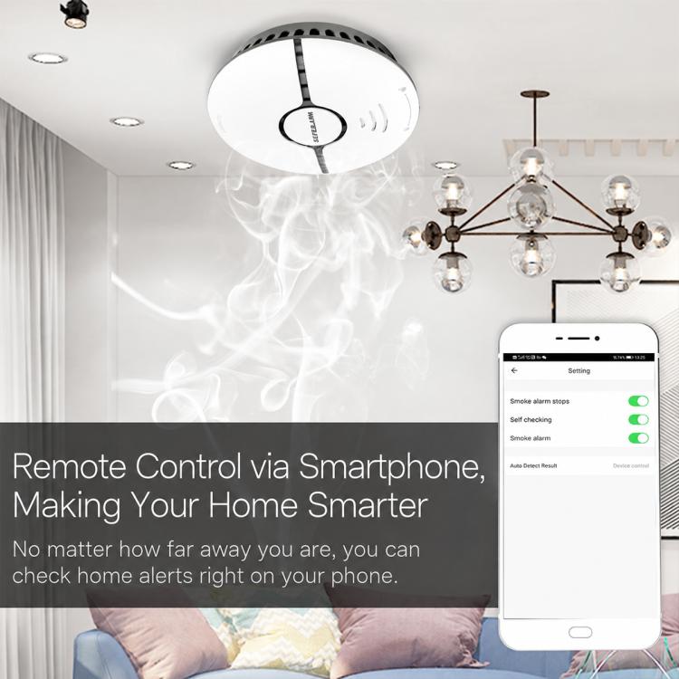 85dB High-Sensitivity WiFi Smoke Detector Alarm