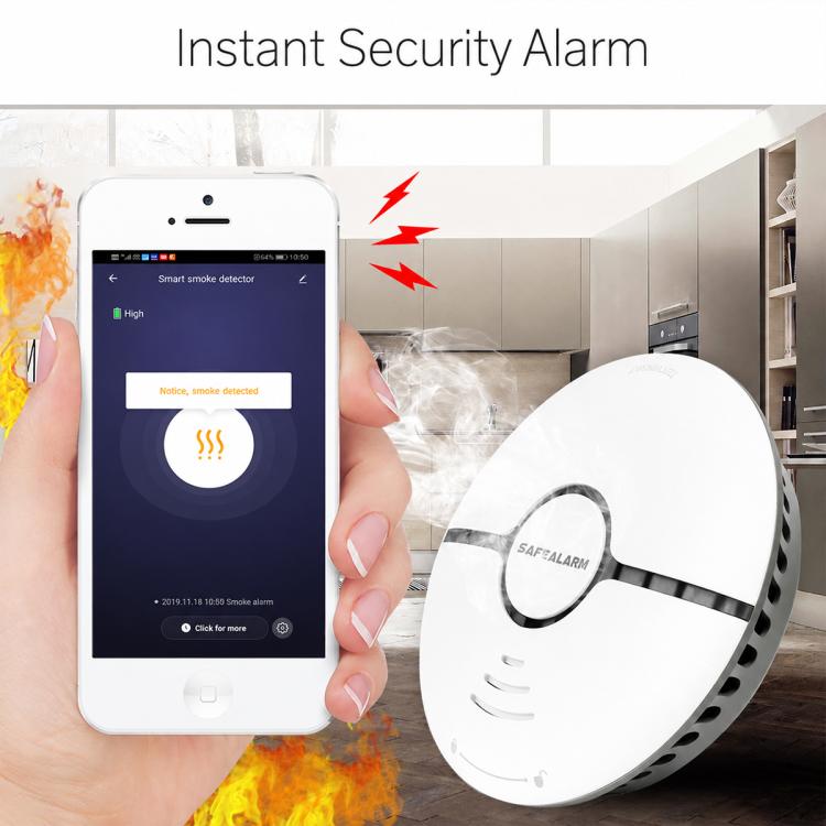 85dB High-Sensitivity WiFi Smoke Detector Alarm