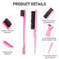 5 PCS/Set Hair Styling Kit Steel Pin Tail Comb & Eyebrow Brush & Hair Loop Tool, Hook Tip, Flat Tip