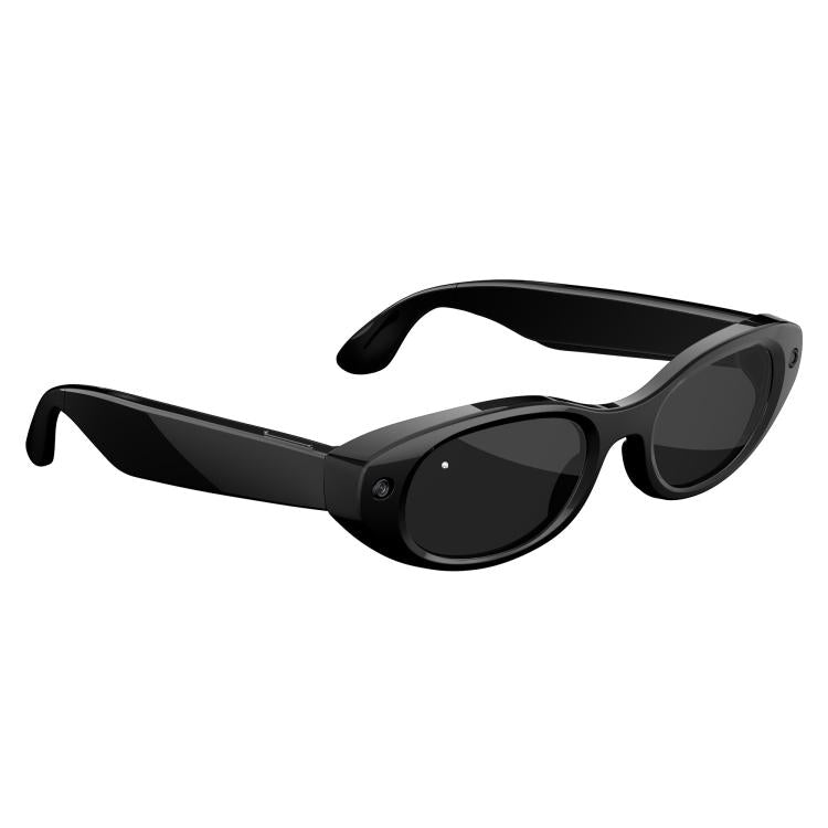 MT6 Cat Eye Smart Glasses with Folding Charging Case, AI Camera Eyewear with Voice Assistant, Translation, Photo and Video Recording, Sunglasses, Anti Blue Light Lens, Tortoise