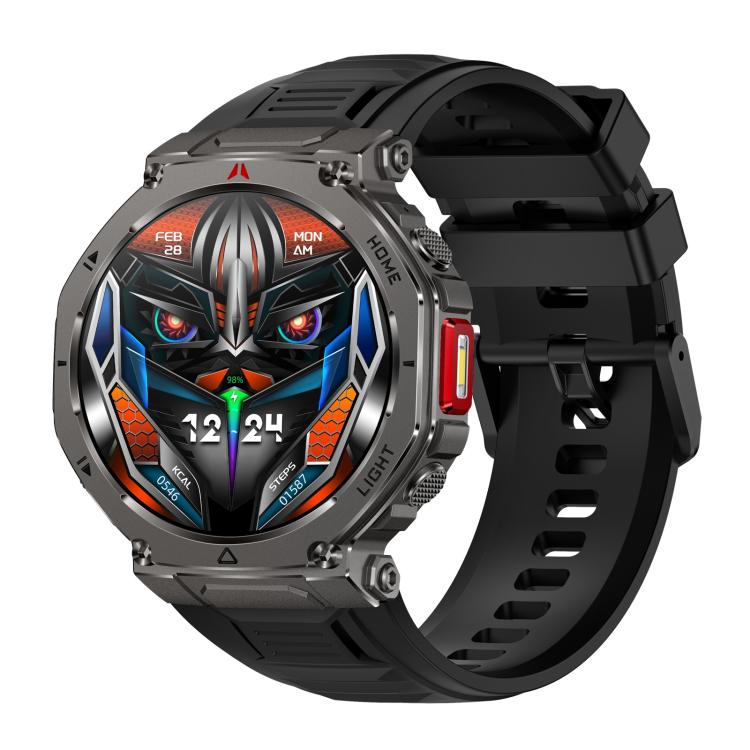 HT52 Smart Watch, 1.56 inch Screen, BT Call, Heart Rate, Blood Pressure, Black Steel Strap, Black Silicone Strap, Black Orange Silicone Strap, Blue Silicone Strap
