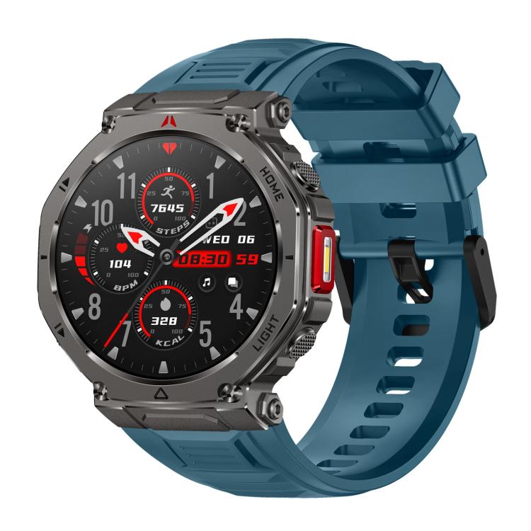 HT52 Smart Watch, 1.56 inch Screen, BT Call, Heart Rate, Blood Pressure, Black Steel Strap, Black Silicone Strap, Black Orange Silicone Strap, Blue Silicone Strap
