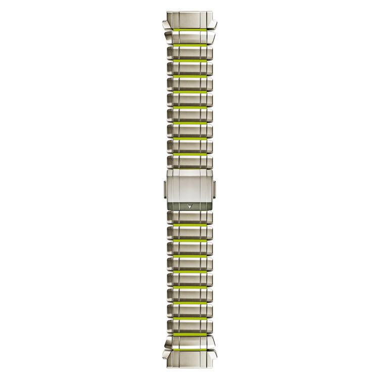 Zinc Alloy Hybrid Silicone Magnetic Buckle Watch Band, 22mm