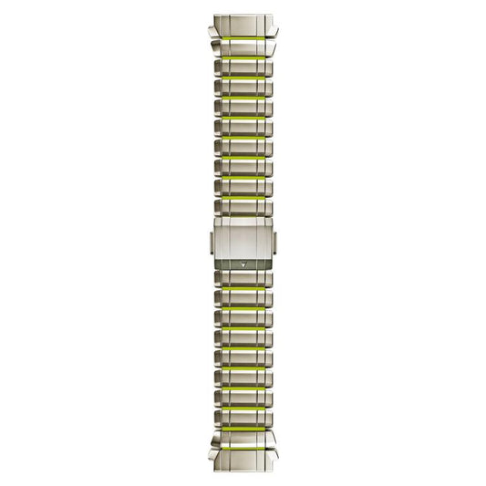 Zinc Alloy Hybrid Silicone Magnetic Buckle Watch Band, 22mm