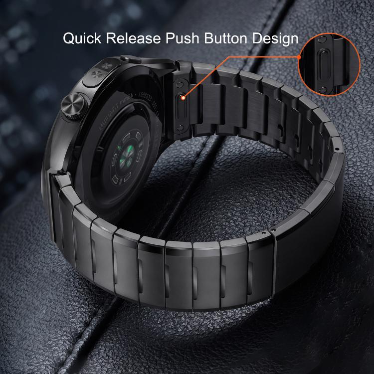Quick Release Press Button Design One Bead Removable Titanium Alloy Watch Band, 22mm
