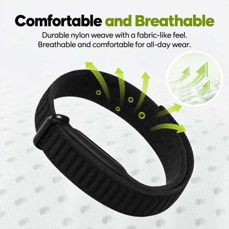 xDfind Wavy Two-Tone Nylon Hook and Loop Fastener Watch Band, For Google Fitbit Air