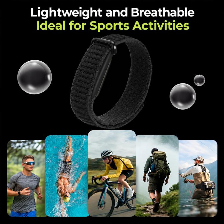 xDfind Wavy Two-Tone Nylon Hook and Loop Fastener Watch Band, For Google Fitbit Air
