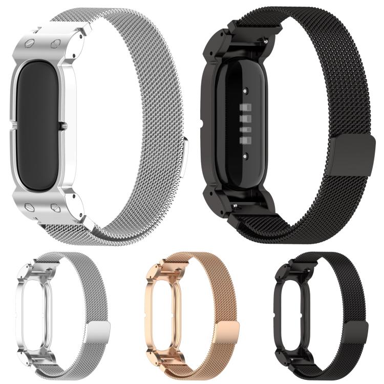 xDfind Metal Case Integrated Milanese Magnetic Stainless Steel Watch Band, For Google Fitbit Air