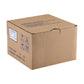 Thermal printer shipping box with product label and handling icons