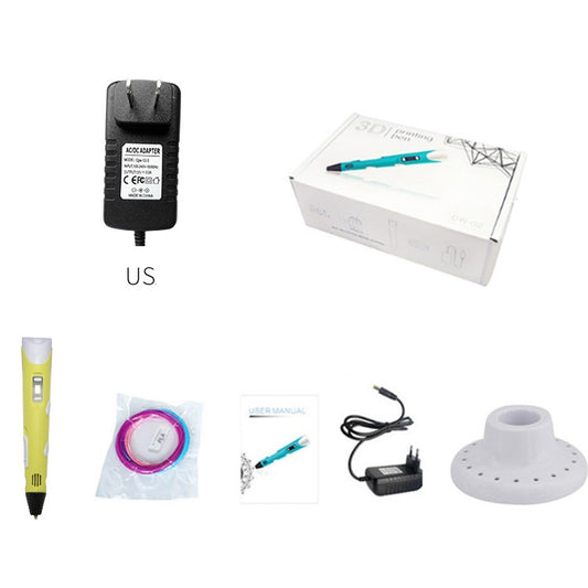 Hand-held 3D Printing Pen, US Plug, US Plug