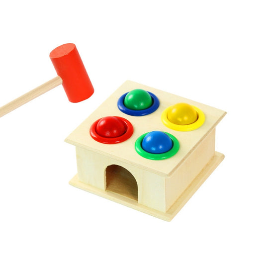 Baby Early Education Intellectual Toy Percussion Knocking Table, Size: 12*12*10cm, Burlywood