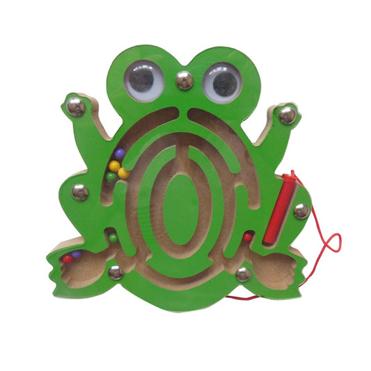 Children Puzzle Toy Wooden Magnetic Small Size Animal Maze, Frog, Duck, Fish, Owl, Ladybug, Tortoise, Monkey, Apple, New Small Fish, Starfish, New Apple, Snail
